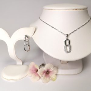 EVE Ezüst lánc -fülbevaló szett