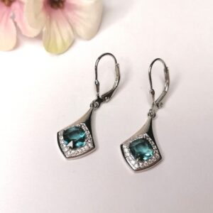 Ezüst BLUE MOON fülbevaló