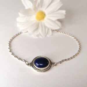 Ezüst lapis lazuli karlánc